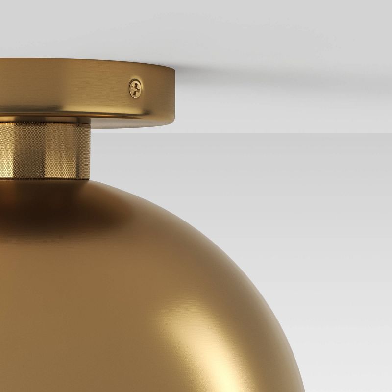 Globe Flush Mount Light Fixture Brass/White - Threshold&#8482;, 4 of 6