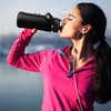 NewHome "34oz Motivational Water Bottle with Time Markers, Straw, Silicone Sleeve & Handle for Gym & Fitness" Black - 4 of 4