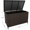 Garvee Large Deck Box Waterproof PE Rattan Outdoor Storage Box with Handles and Wheels, Storage Bin for Garden, Balcony, Porch, Pool, Yard - 4 of 4