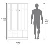 PAGED Wooden Hall Tree with Shoe Storage Modern Coat Rack with 6 Hooks, Storage Cabinet for Entrance, Living Room - 4 of 4
