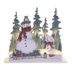 Whimsical LED Snowman Scene - 1 of 1