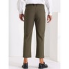 Lars Amadeus Men's Two Buttons Pleated Front Cropped Dress Pants - 3 of 4