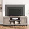 63" Farmhouse TV Stand for 75" TVs, Media Console with Metal Legs & Adjustable Shelves for Living Room - 4 of 4