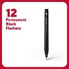 TRU RED Permanent Markers Ultra Fine Tip Black Dozen TR54534 - 2 of 4