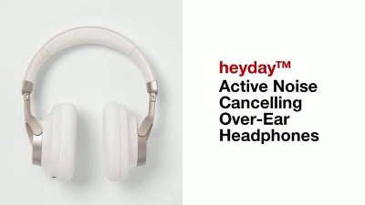 Active Noise Canceling Bluetooth Wireless Over Ear Headphones - heyday™  Black