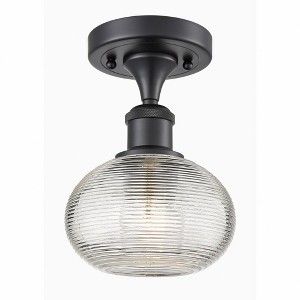 Ithaca - 1 Light Semi-Flush Mount In Industrial Style-8.25 Inches Tall and 6 Inches Wide - 1 of 1