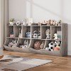 Kids Toy Storage Organizer with 5-Section Cubby Bookshelf, Wooden Cabinet for Playroom & Nursery - 2 of 4