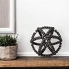 HomeRoots 12" Black Polyresin Tabletop Sculpture - 2 of 4