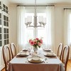 Sunset Lighting Somes Five Light Chandelier, Linen Glass, Dimmable With Bright Satin Nickel Finish - 3 of 4