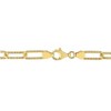 EVERLY JEWELRY | Yellow Plated Sterling Silver 6mm Fancy Paperclip Chain Bracelet, 7.5 inch - 2 of 4