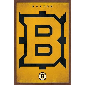 Trends International NHL Boston Bruins - Logo 25 Framed Wall Poster Prints - 1 of 4