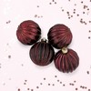 Northlight 4ct Shiny Maroon Glass Ball Christmas Ornaments 3" (80mm) - 2 of 4