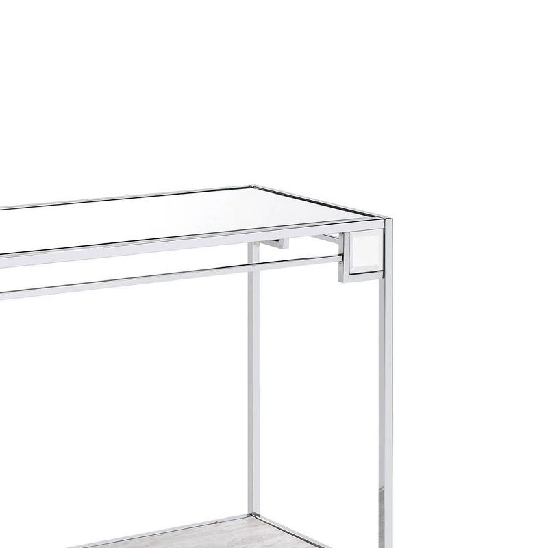 44&#34; Asbury Accent Table Mirrored/Chrome - Acme Furniture, 4 of 6