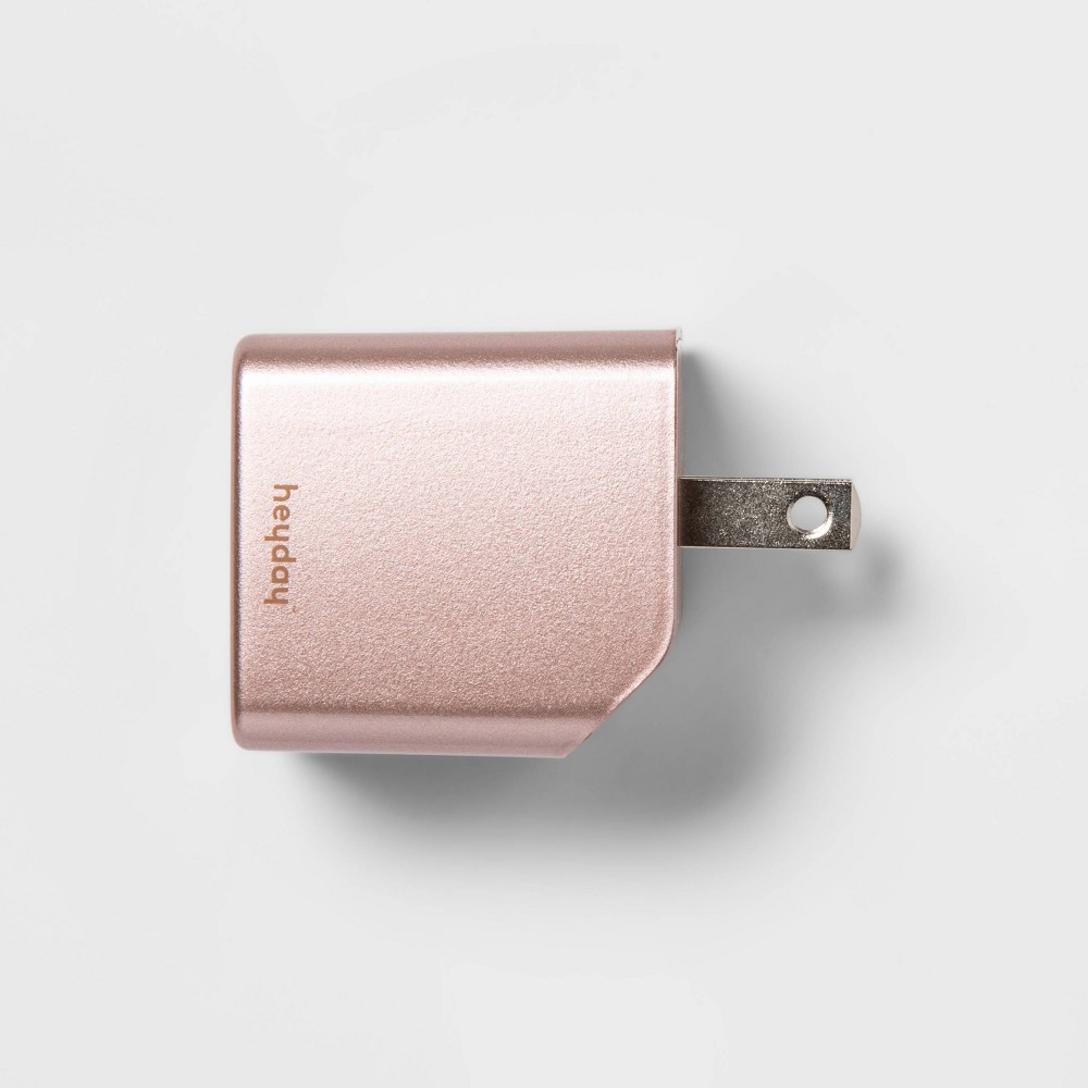 heyday 2-Port 20W USB-A and USB-C Wall Charger - Rose Gold