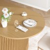Wooakway 30"H Fashion Wooden Table Suitable for Kitchen Conference and Gaming Use with Double Pedestal Black/Walnut/Natural Wood - 3 of 4