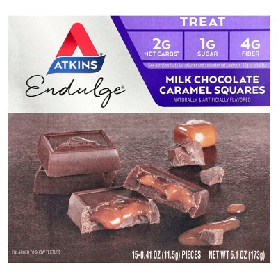 Atkins, Endulge, Milk Chocolate Caramel Squares, 15 Pieces, 0.41 oz