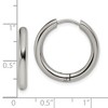 Chisel Stainless Steel Polished 3mm Hinged Hoop Earrings - 4 of 4