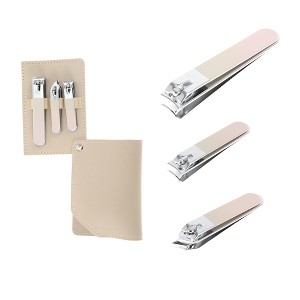 Unique Bargains Portable Mirror Light Nail Clipper Kit 1 Set - 1 of 4