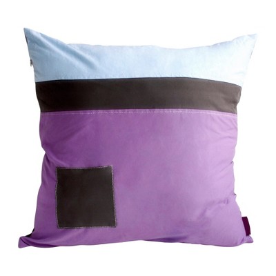 Slickblue Knitted Fabric Decorative Pillow Cushion - Stylish Patchwork Floor Pillow, 19.7x19.7 inches, 4 Color Options
