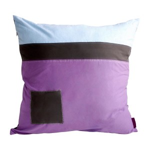 Slickblue Knitted Fabric Decorative Pillow Cushion - Stylish Patchwork Floor Pillow, 19.7x19.7 inches, 4 Color Options - 1 of 4