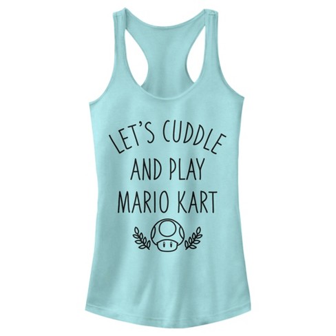 Juniors Womens Nintendo Cuddle & Play Mario Kart Racerback Tank Top - image 1 of 3