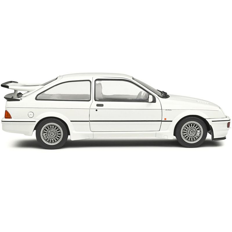 1987 Ford Sierra RS500 RHD (Right Hand Drive) White with Black Stripes 1/18 Diecast Model Car by Solido, 4 of 7