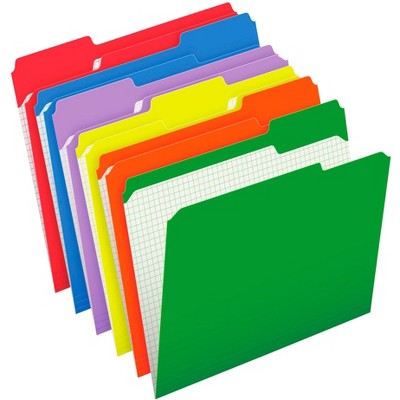 Pendaflex Reinforced File Folder, Letter Size, 1/3 Cut Tabs,  Assorted Colors, Set of 100