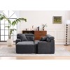 VASIP 104" L-Shaped Chenille Convertible Chaise Sectional Sofa ,30D High-Density Sponge, for Apartment,Living Room,No Assembly,Antiuqe White - 2 of 4