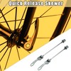 Unique Bargains Bicycle Quick Release Axles Skewers Front Rear 5.91" 7.28" Titanium Tone 2 Pcs - 2 of 4