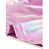 INSPIRE CHIC Women's Clubwear Short Sleeve Shiny Metallic Blouse - 4 of 4