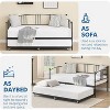 Twin Metal Daybed with Pull Out Trundle, Premium Steel Slat Support Sofa Bed, Daybed and Trundle Frame Set for Living Room, Bedroom - 3 of 4