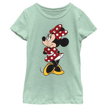 Girl's Mickey & Friends Polka Dot Minnie Pose T-Shirt
