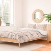 Deny Designs Full/Queen Cocoon Design Retro Warped Grid Duvet Cover and Pillow Sham Set Black: 300 Thread Count, Woven Polyester, Machine Washable - 2 of 4