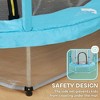 Resenkos 4.6-Ft Children's Trampoline with Dolphin Pattern Safety Net - Light Blue Orange - 3 of 4