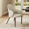 Upholstered Dining Arm Chairs Set of 2, Beige - 4 of 4