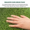 Vynxaria 35 Pcs 11.81x11.81 Inch Green Artificial Grass Interlocking Tiles, for Indoor/Outdoor Pet Friendly Spaces - 4 of 4