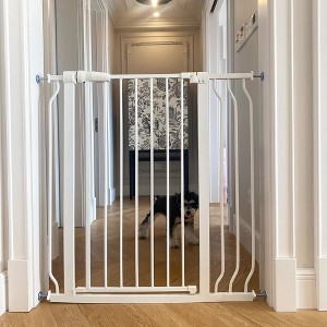 BalanceFrom Walk Thru Safety Gate for Baby and Pets, Doorways, Stairways, Hallways, Fits 29.1-38.5 Inch Openings, 36 Inch Height, White - 1 of 4