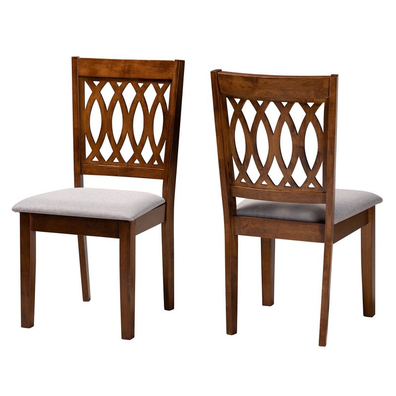 Baxton Studio Florencia Modern Fabric and Wood Dining Chair Set, 2 of 8