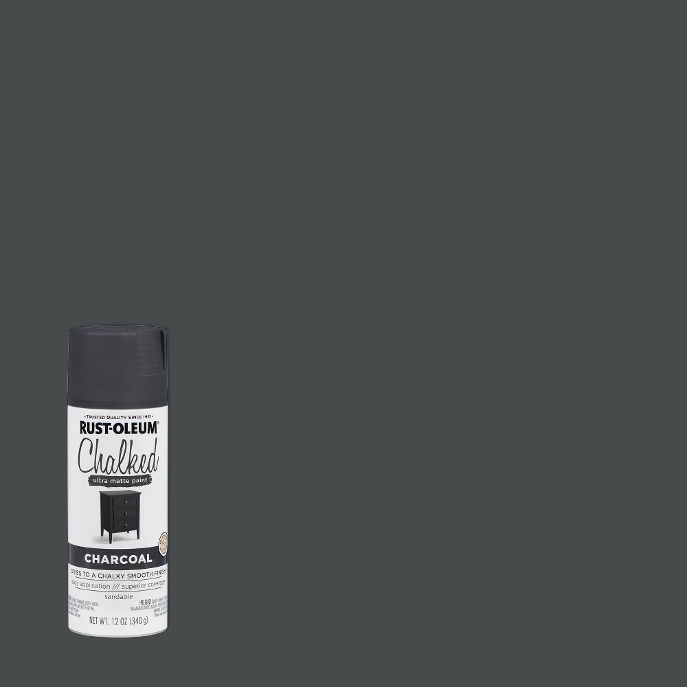 Photos - Paint / Enamel Rust-Oleum 12oz Chalked Ultra Matte Spray Paint Charcoal 