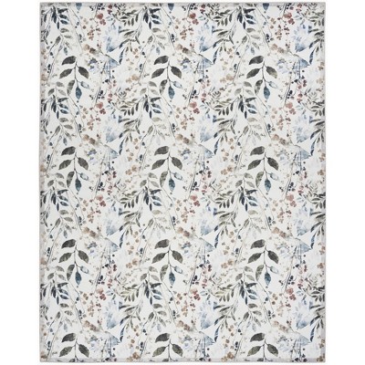 Nourison Washables Contemporary Floral Indoor Non-Skid Area Rug