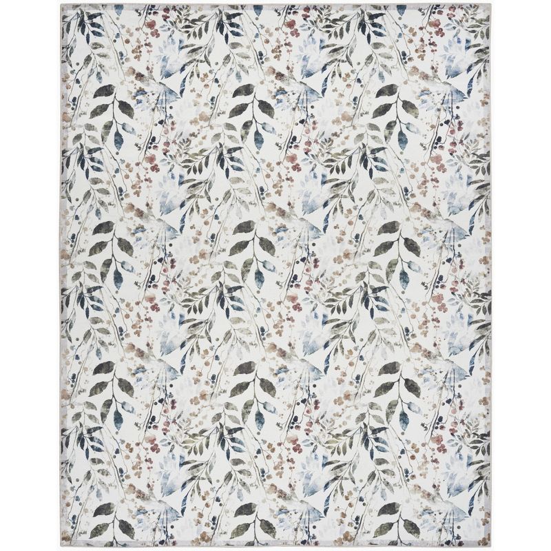 Nourison Washables Contemporary Floral Indoor Non-Skid Area Rug, 1 of 10
