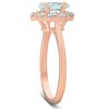 Pompeii3 1 5/8 Ct Oval Lab Created Moissanite & Diamond Halo Engagement Ring Rose Gold - 2 of 4