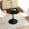 31.5" Mid-Century Modern Tulip Dining Table, Round Pedestal Table for 2-4, Small Kitchen or Coffee Table, Metal Base - 3 of 4