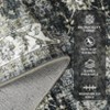 Machine Washable Vintage Floral Printed Area Rug Non Slip Traditional Distressed Floor Cover Soft Low Pile Indoor Mat for Kitchen Laundry Bedroom - 3 of 4