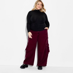 Women's Slim Fit Long Sleeve Mock Turtleneck T-Shirt - Wild Fable™ - 1 of 3