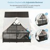 JUJABU Cream Double Patio Lounge Bed with Adjustable Backrest, Curtains and 4 Pillows for Garden, Poolside, Balcony - 4 of 4