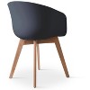 Nordlys Set of 4 Wood and Polypropylene Dining Chairs Modern Design Style Dining Room - 3 of 4