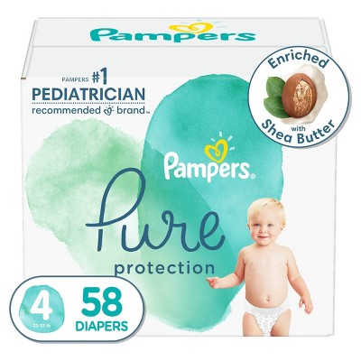 Pampers Pure Protection Diapers Super Pack - Size 4 - 58ct