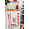 C&F Home 27" x 18" Christmas Holiday "Naughty Or Nice" Sentiment Featuring Gnomes Cotton Embroidered & Waffle Weave Kitchen Dish Towel - 4 of 4