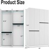 TIRAMISUBEST 74in  Tall White 4-Door Wardrobe Armoire Closet with Hanging Rods – Large Capacity Freestanding Storage Cabinet for Bedroom - 2 of 4